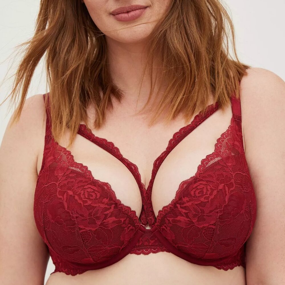 Pre-Owned Torrid Xo Plunging Push-Up Bra Plus Siz… - image 1